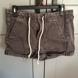 American Eagle Outfitters Charcoal Women's Cargo Shorts